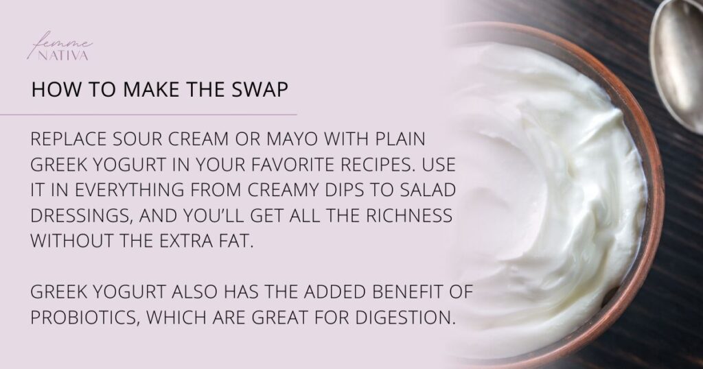 blog graphic sour cream or mayo swap to greek yogurt