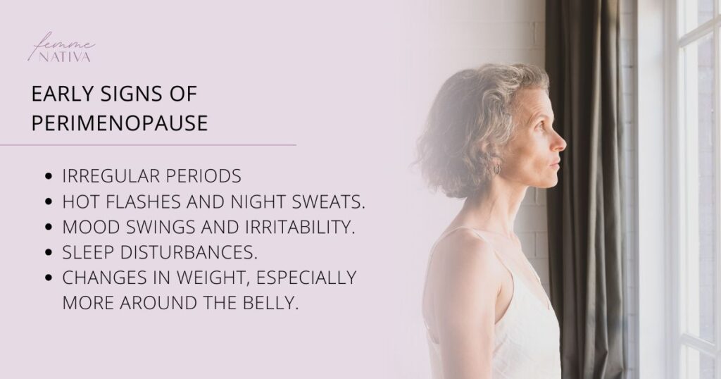 Signs of early perimenopause