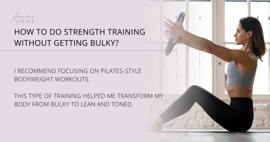 pilates style bodyweight training for a lean and toned body