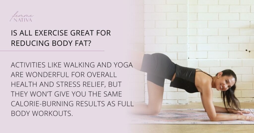 banner for exercises good for reducing body fat