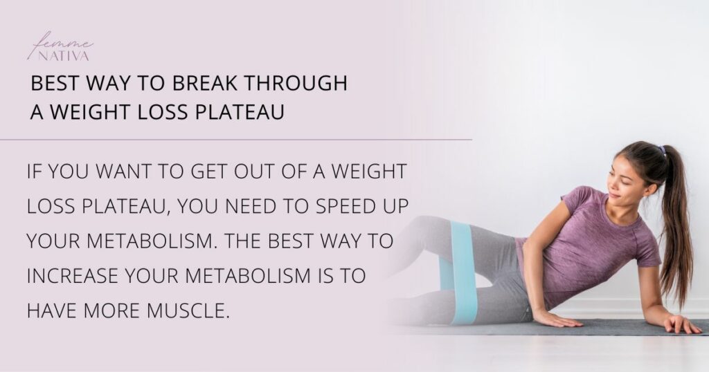 best way to break through a weight loss plateau is to build more muscle
