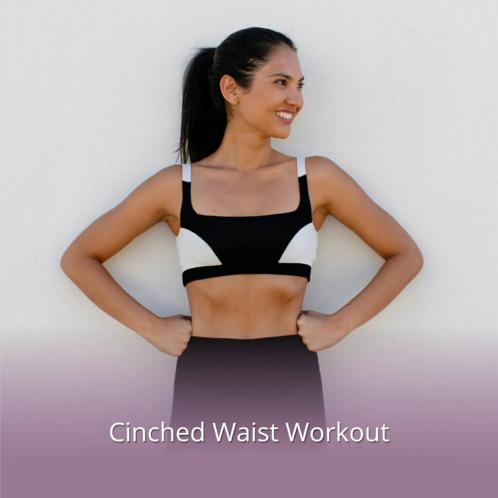 cinched waist workout for women