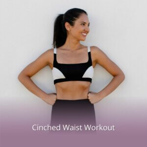 cinched waist workout for women