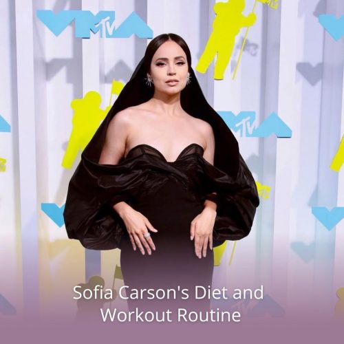 blog header image sofia carson's diet and workout routine