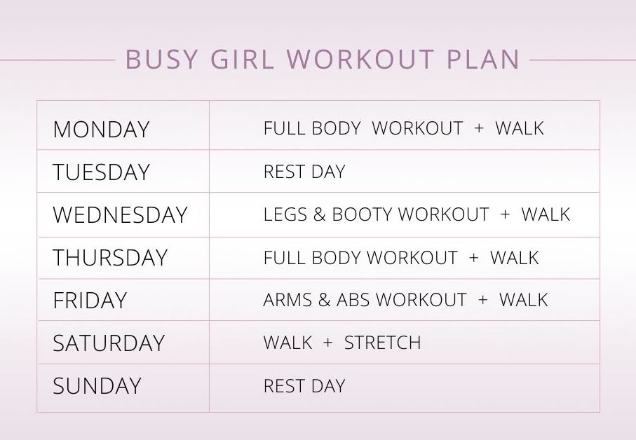  biusy gilr workout plan