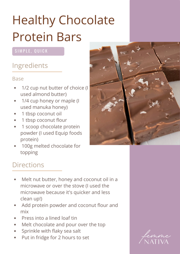 Healthy chocolate protein bars recipe